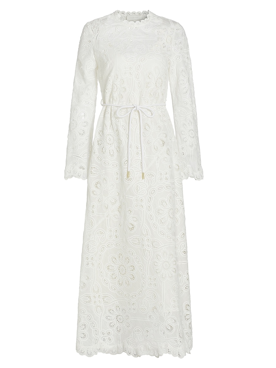 floral lace v neck maxi dress Farida Peach Lace Maxi Dress - US 8 main image 0