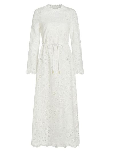 Zimmermann - Women's Ottie Lace Embroidered Maxi Dress
