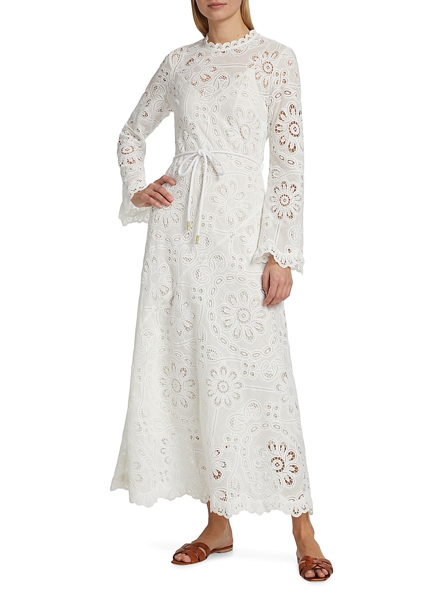 chinese dress ladies Ottie swing maxi dress ZIMMERMANN Verde