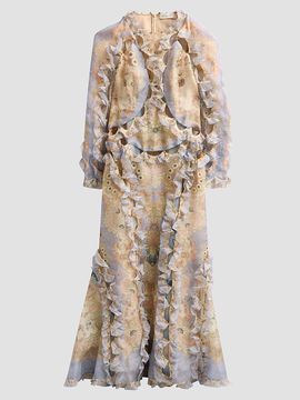 Zimmermann Women's Rebellion Scalloped Maxi Dress