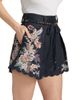Zimmermann Women's Rhiannon Printed Linen Tuck Shorts - 4