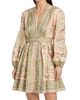 Zimmermann Women's Roselight Plunge Linen Minidress - 3