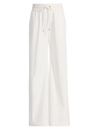 Zimmermann Women's Story Side-Button Cotton Track Pants