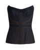 Zimmermann Women's Stretch Denim Strapless Corset Top - 8