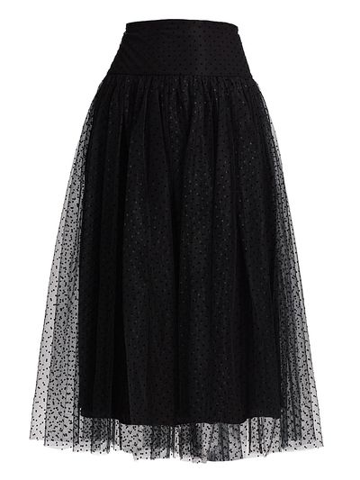 Zimmermann Women's Tulle Dot Midi-Skirt