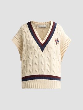 Zimmermann Women's Valiant Cable Knit Wool Vest