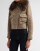 Zimmermann Women's Valiant Faux Fur Collar Biker Jacket - 4