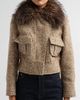Zimmermann Women's Valiant Faux Fur Collar Biker Jacket - 5