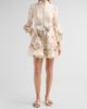 Zimmermann Women's Valiant Floral Linen Button Mini Dress - 2