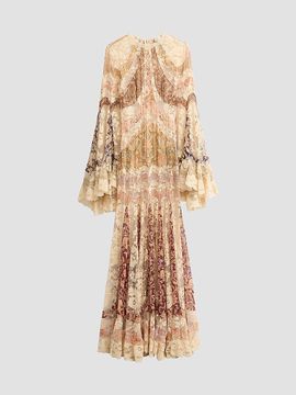 Zimmermann Women's Valiant Floral Silk Patchwork Gown