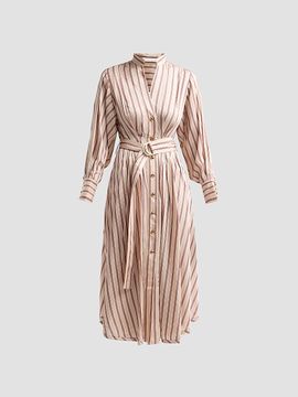 Zimmermann Women's Valiant Tuck Midi Shirtdress