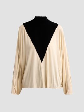 Zimmermann Women's Valiant Velvet & Jersey Batwing Top
