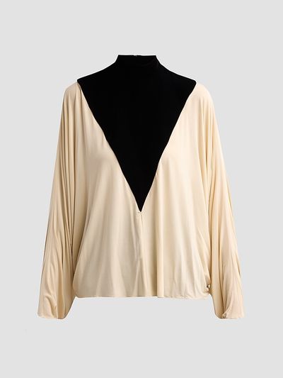Zimmermann Women's Valiant Velvet & Jersey Batwing Top