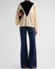 Zimmermann Women's Valiant Velvet & Jersey Batwing Top - 2