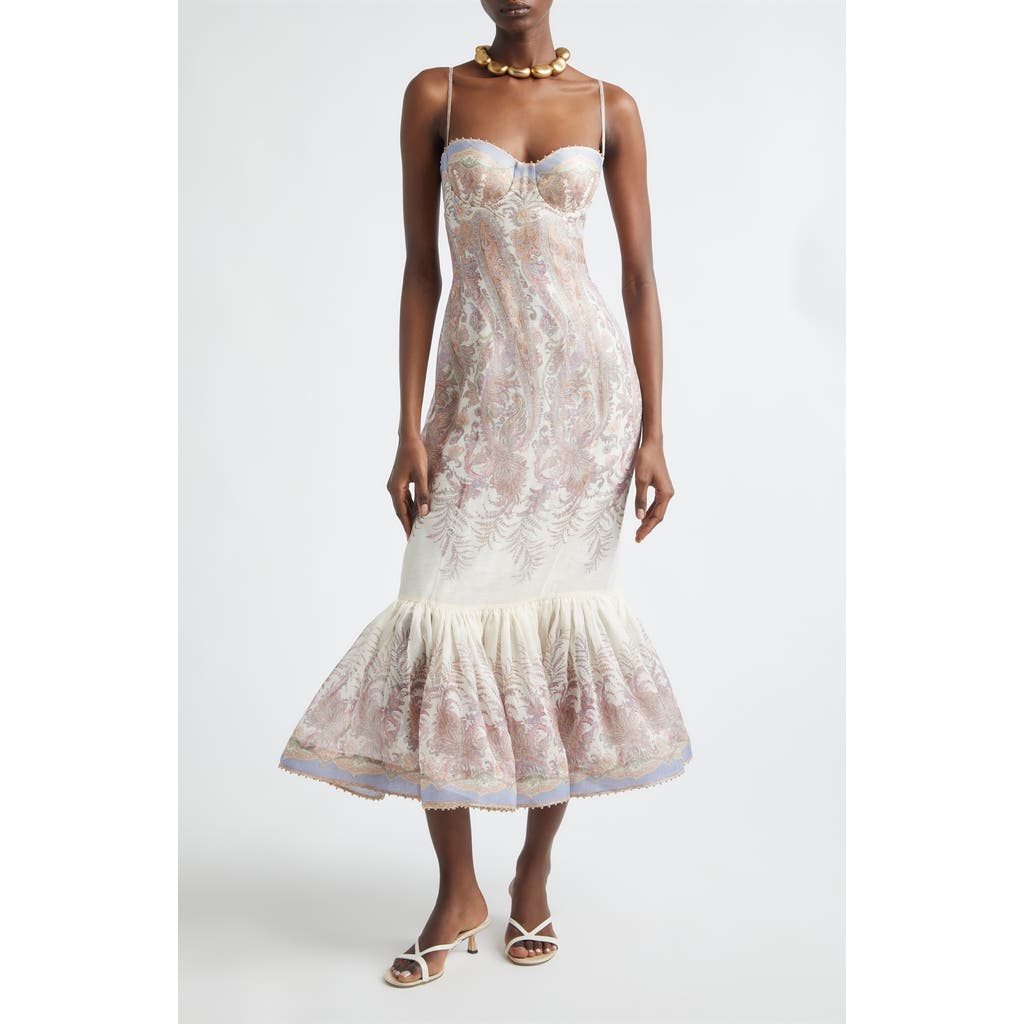 Zimmermann Zimmermann Alchemy Paisley Print Linen & Silk Dress