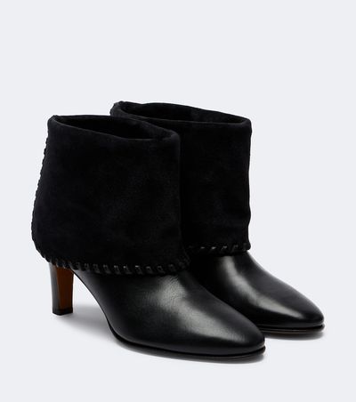 Zimmermann Zimmermann Alchemy suede-trimmed leather ankle boots