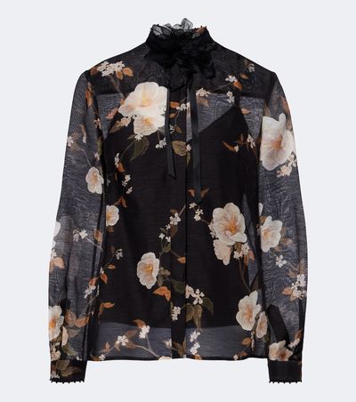 Zimmermann Zimmermann Ascent bow-detail linen and silk blouse