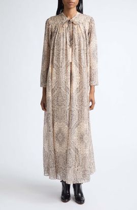 Zimmermann Zimmermann Ascent Print Long Sleeve Silk Maxi Dress