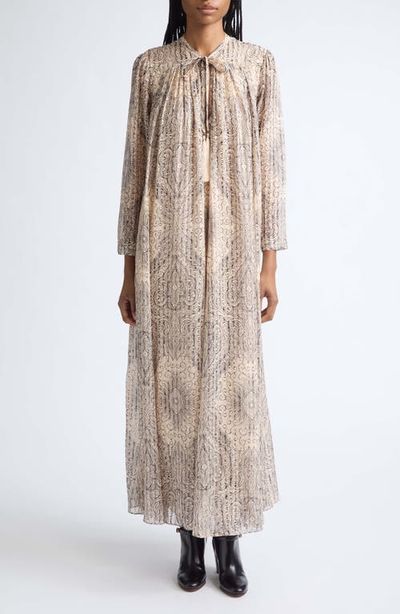 Zimmermann Zimmermann Ascent Print Long Sleeve Silk Maxi Dress