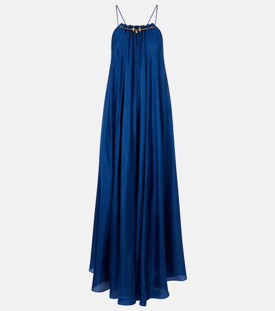 Zimmermann Zimmermann Aster beaded halterneck silk maxi dress