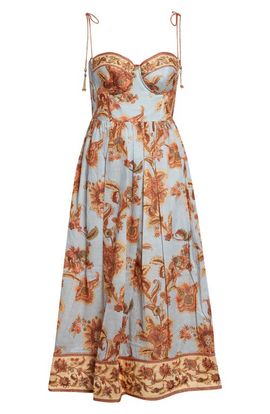 Zimmermann - Acacia Long Sleeve Tiered Maxi Dress in Cream Multi Floral at  Nordstrom, Size 0