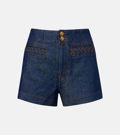 Zimmermann Zimmermann Aster high-rise denim shorts