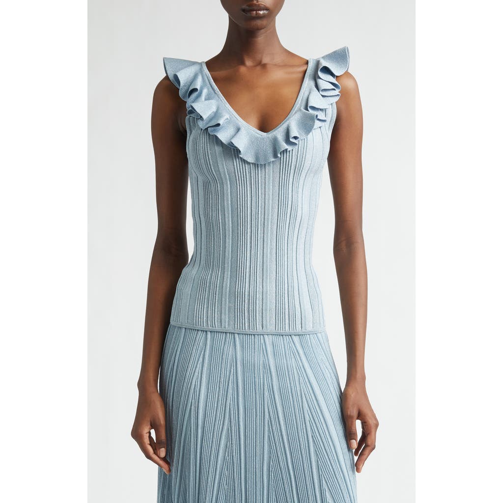 Zimmermann Zimmermann Aster Metallic Frill Sweater Tank