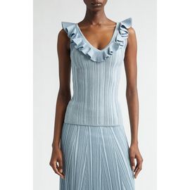 Zimmermann Zimmermann Aster Metallic Frill Sweater Tank