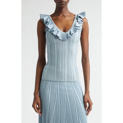 Zimmermann Zimmermann Aster Metallic Frill Sweater Tank