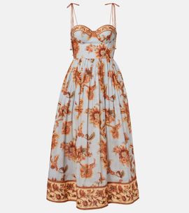 chinese dress ladies Zimmermann Luminosity Buttoned Midi Dress