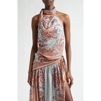 Zimmermann Zimmermann Aster Paisley Scarf Tie Silk Halter Top