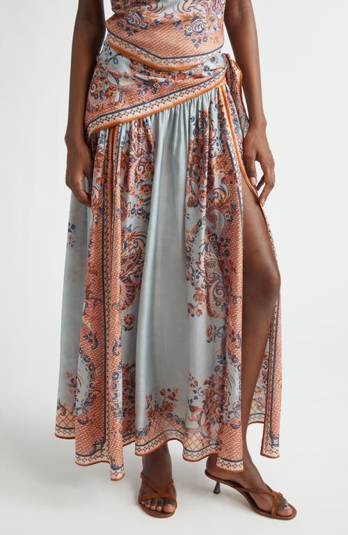 Zimmermann Zimmermann Aster Paisley Scarf Tie Silk Maxi Skirt