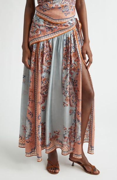 Zimmermann Zimmermann Aster Paisley Scarf Tie Silk Maxi Skirt