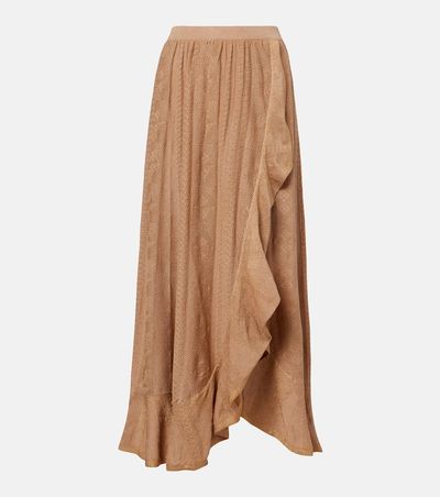 Zimmermann Zimmermann Aster pointelle lamÃ© maxi skirt