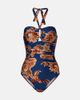 Zimmermann Zimmermann Aster printed halterneck swimsuit - 1