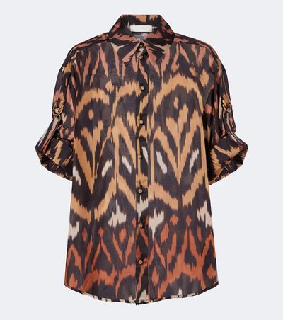 Zimmermann Zimmermann Aster printed silk habutai shirt