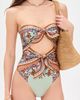Zimmermann Zimmermann Aster Scarf Tie One-Piece Swimsuit Blue Paisley Floral - 5