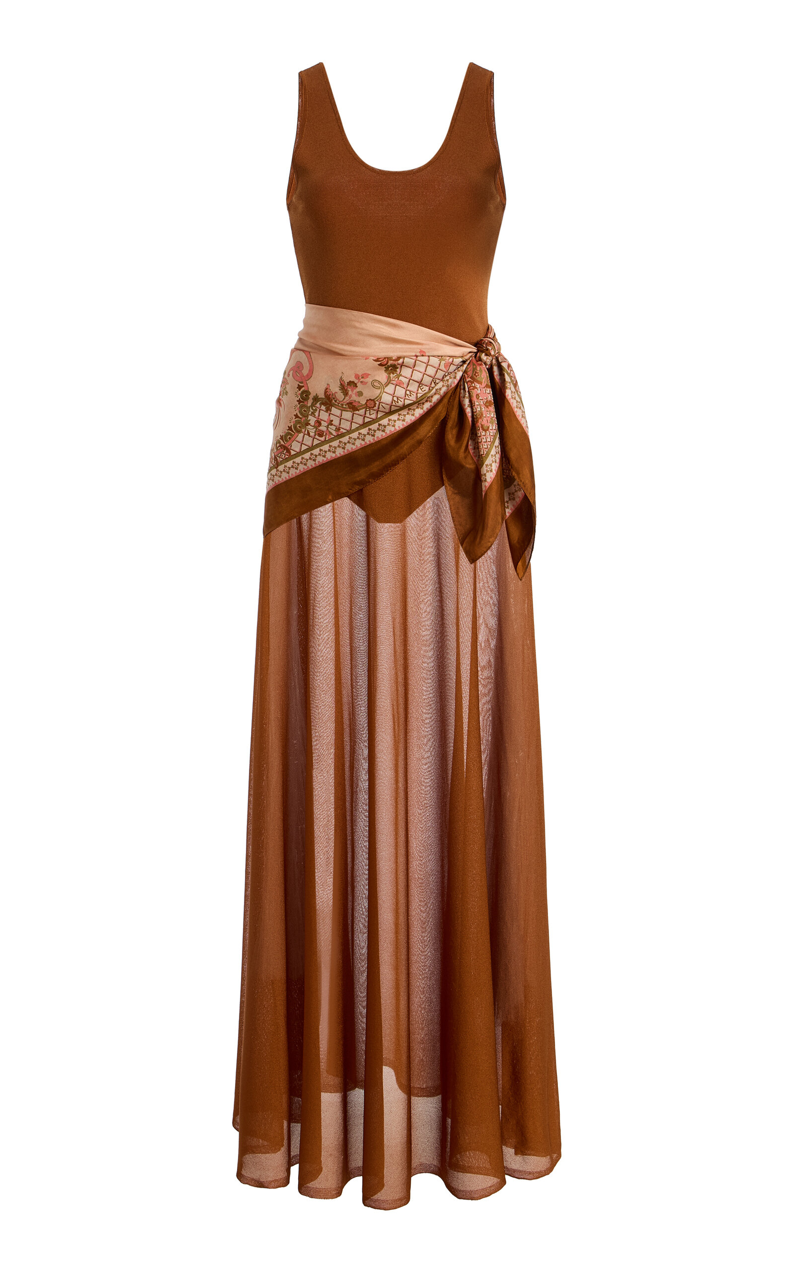 Zimmermann Zimmermann Aster ScarfDetailed Knit Maxi Dress