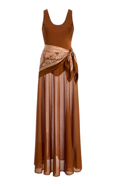 Zimmermann Zimmermann Aster ScarfDetailed Knit Maxi Dress