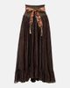 Zimmermann Zimmermann Aster shirred cotton and silk lamÃ© midi skirt - 1