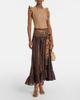 Zimmermann Zimmermann Aster shirred cotton and silk lamÃ© midi skirt - 2