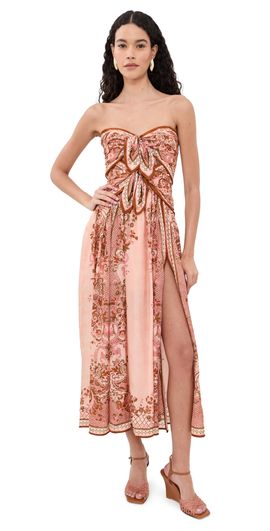 Zimmermann Zimmermann Aster Silk Scarf Dress Pink Paisley Floral