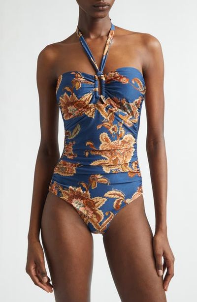 Zimmermann Zimmermann Aster Wide Link One-Piece Halter Swimsuit