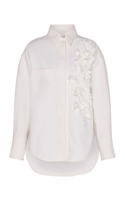 Zimmermann Zimmermann Becoming Applique Cotton Denim Shirt