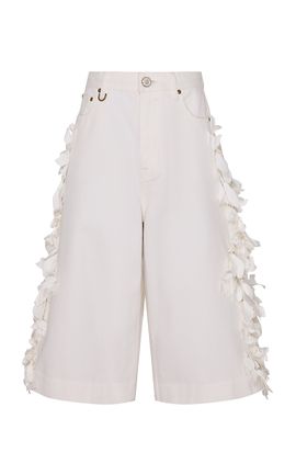 Zimmermann Zimmermann Becoming Applique Cotton Denim Shorts