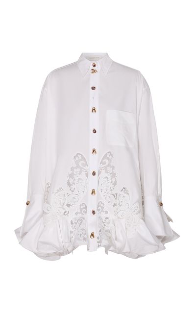 Zimmermann Zimmermann Becoming Applique Silk Poplin Mini Dress
