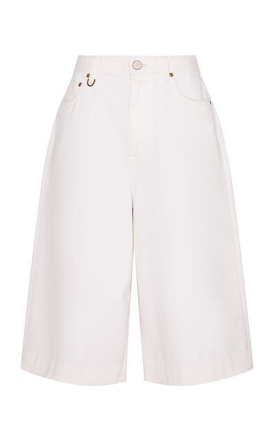 Zimmermann Zimmermann Becoming Denim Bermuda Cotton Shorts