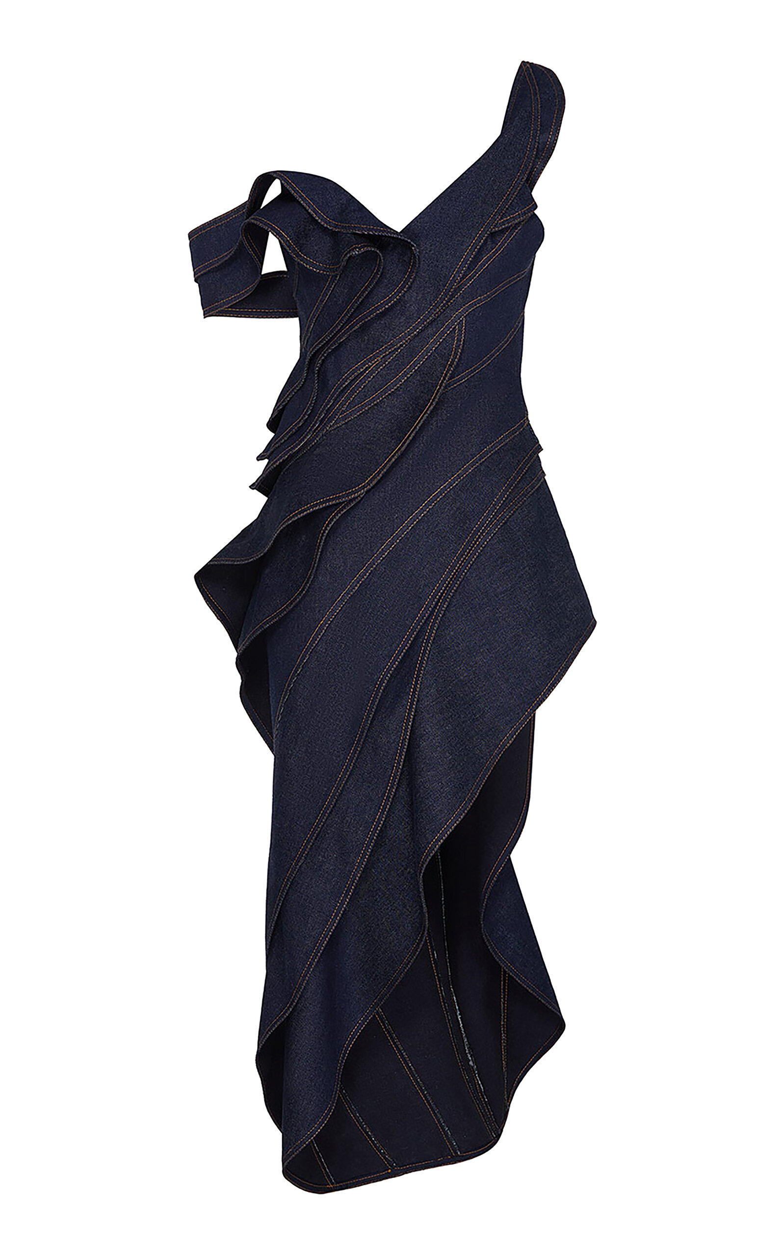 Zimmermann Zimmermann Becoming Denim Wave Cotton Midi Dress