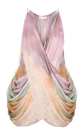 Zimmermann Zimmermann Becoming Draped Silk Mini Dress