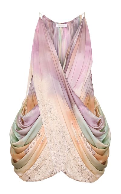 Zimmermann Zimmermann Becoming Draped Silk Mini Dress